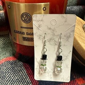 Elegant Snowman Earrings